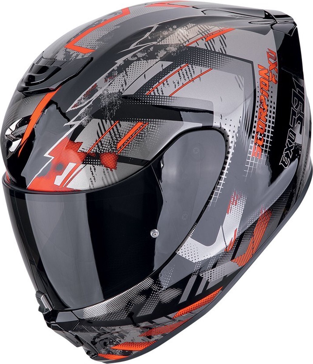SCORPION EXO-391 Clutter, Full-face helmet, Black-Red