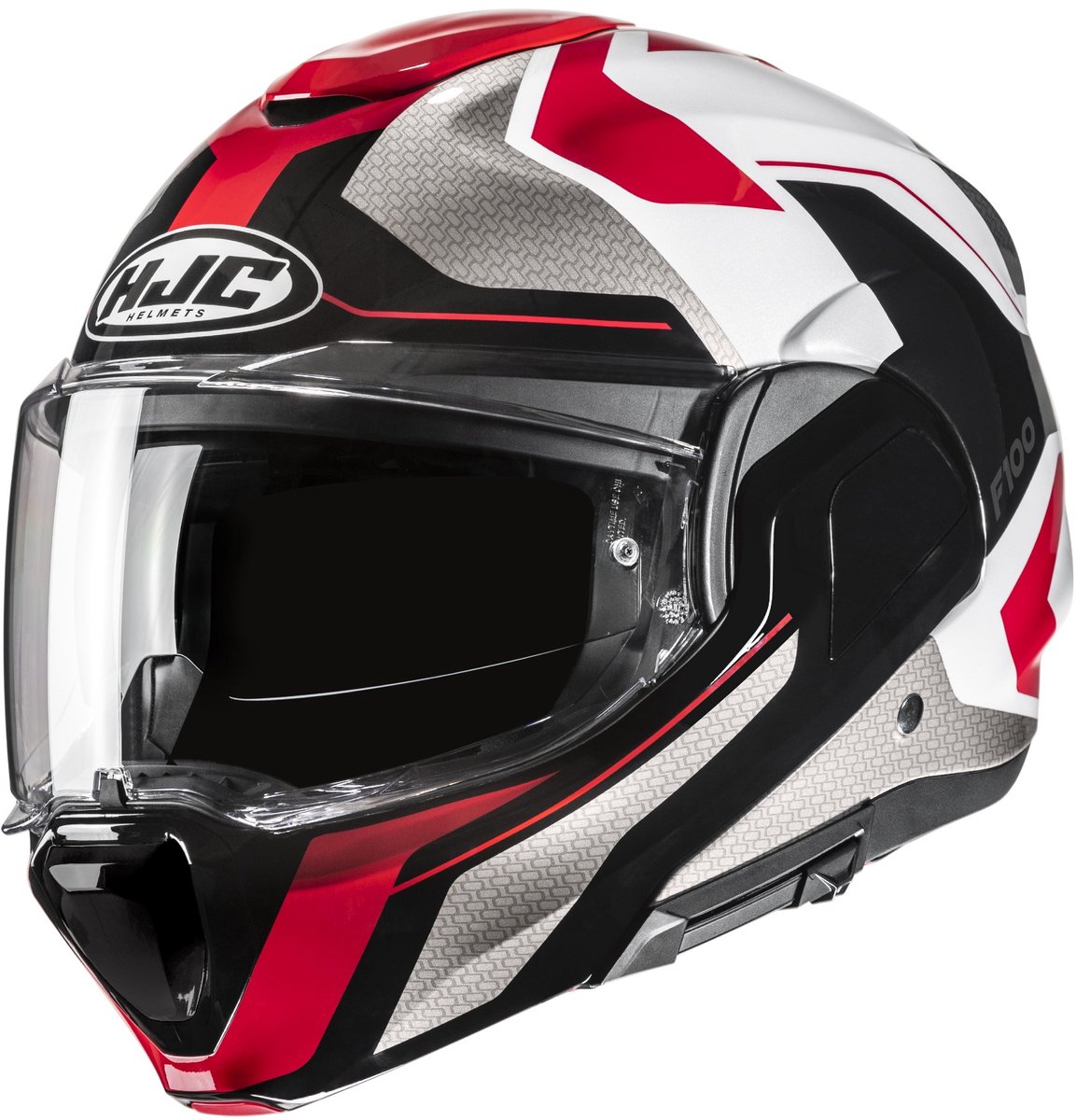 HJC F100 Bios, Modular helmet, White Red