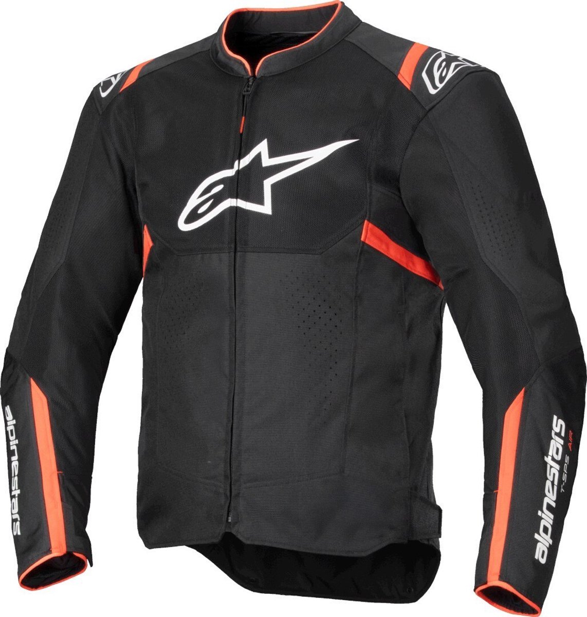 ALPINESTARS T-SPS Air V2 Jacket, Men's summer motorcycle, Black-Red Fluo
