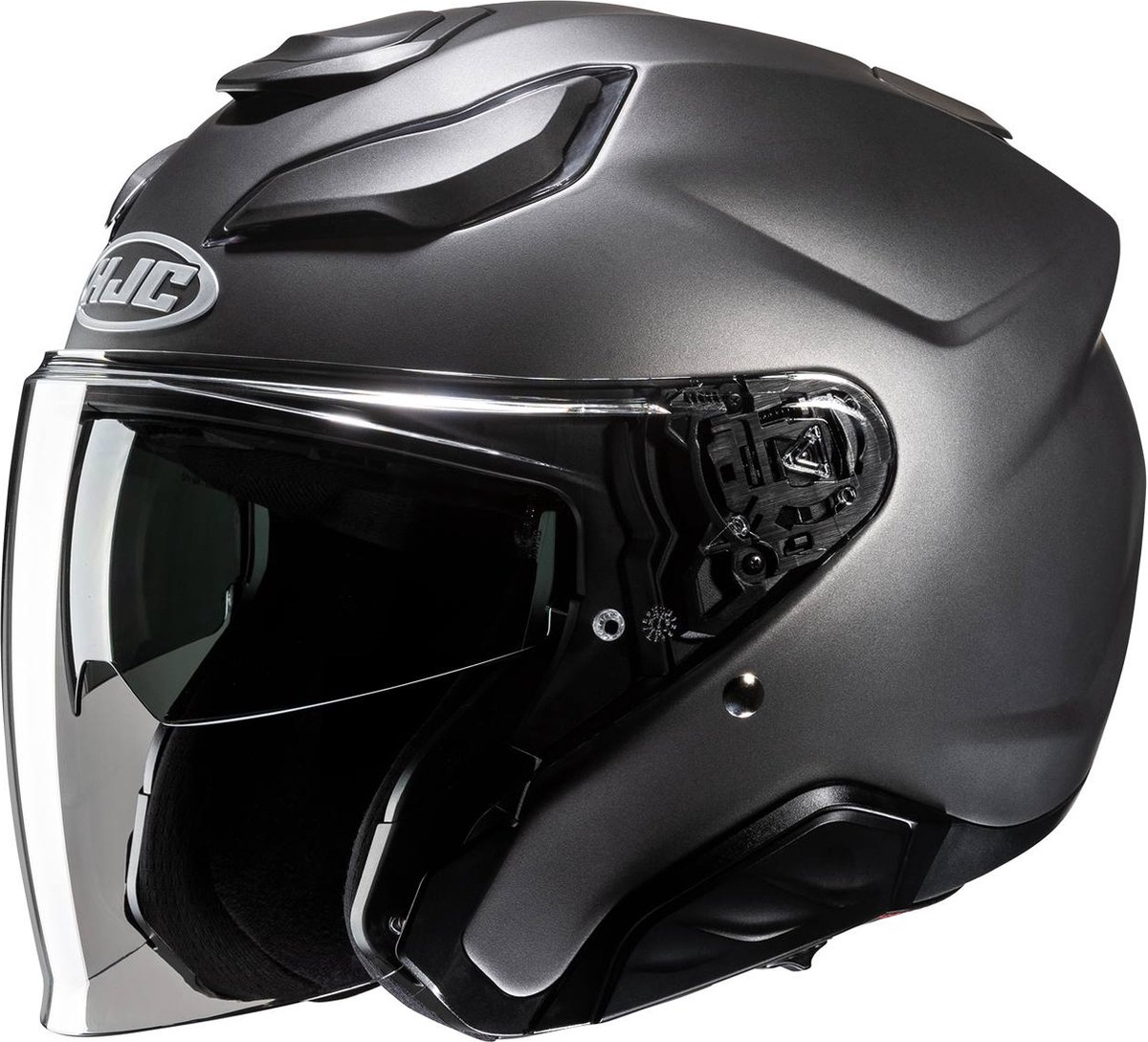 HJC F31, Jet helmet, Matt dark grey