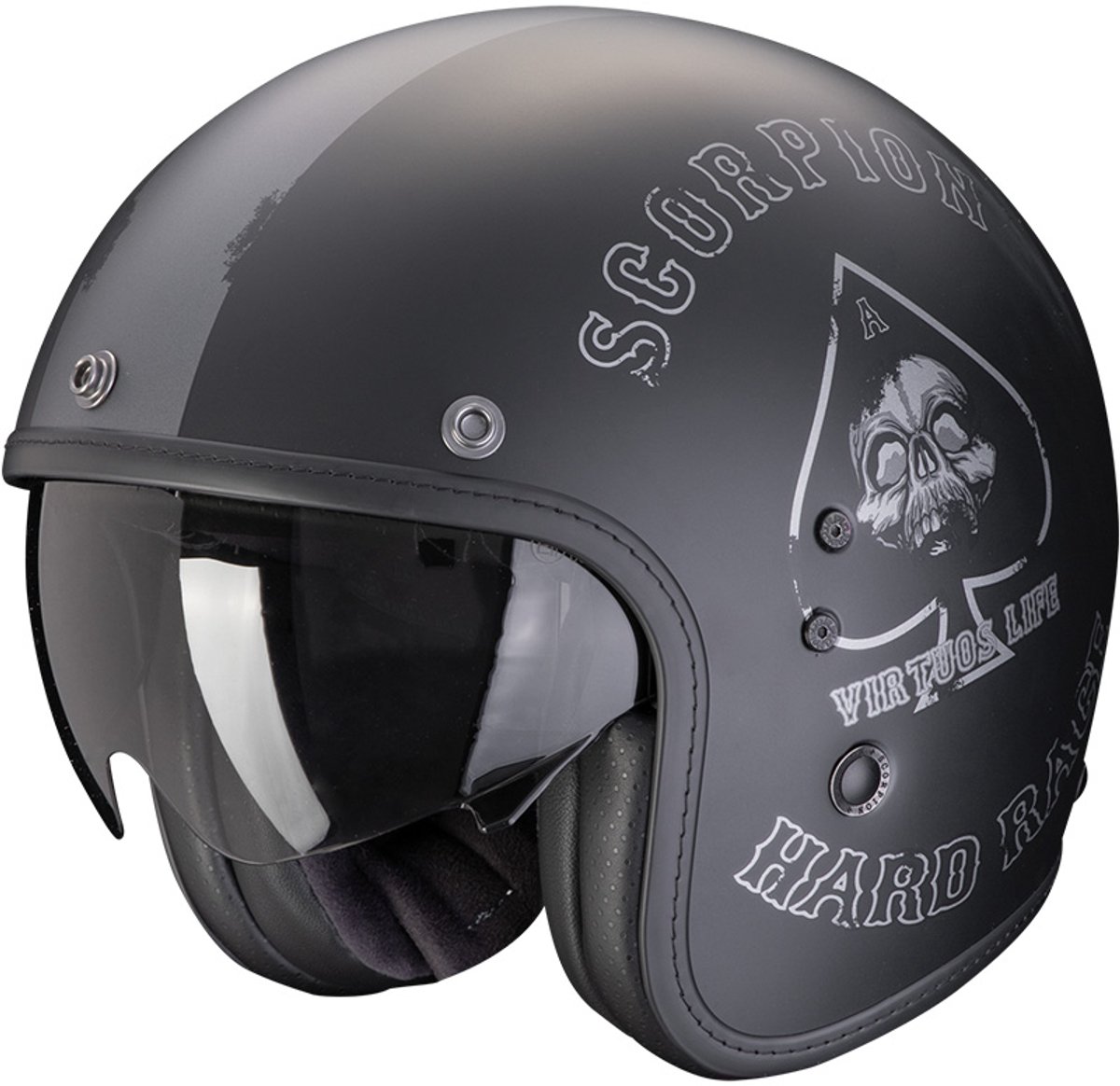 SCORPION Belfast Evo Spade Matt, Jet helmet, Black-Silver