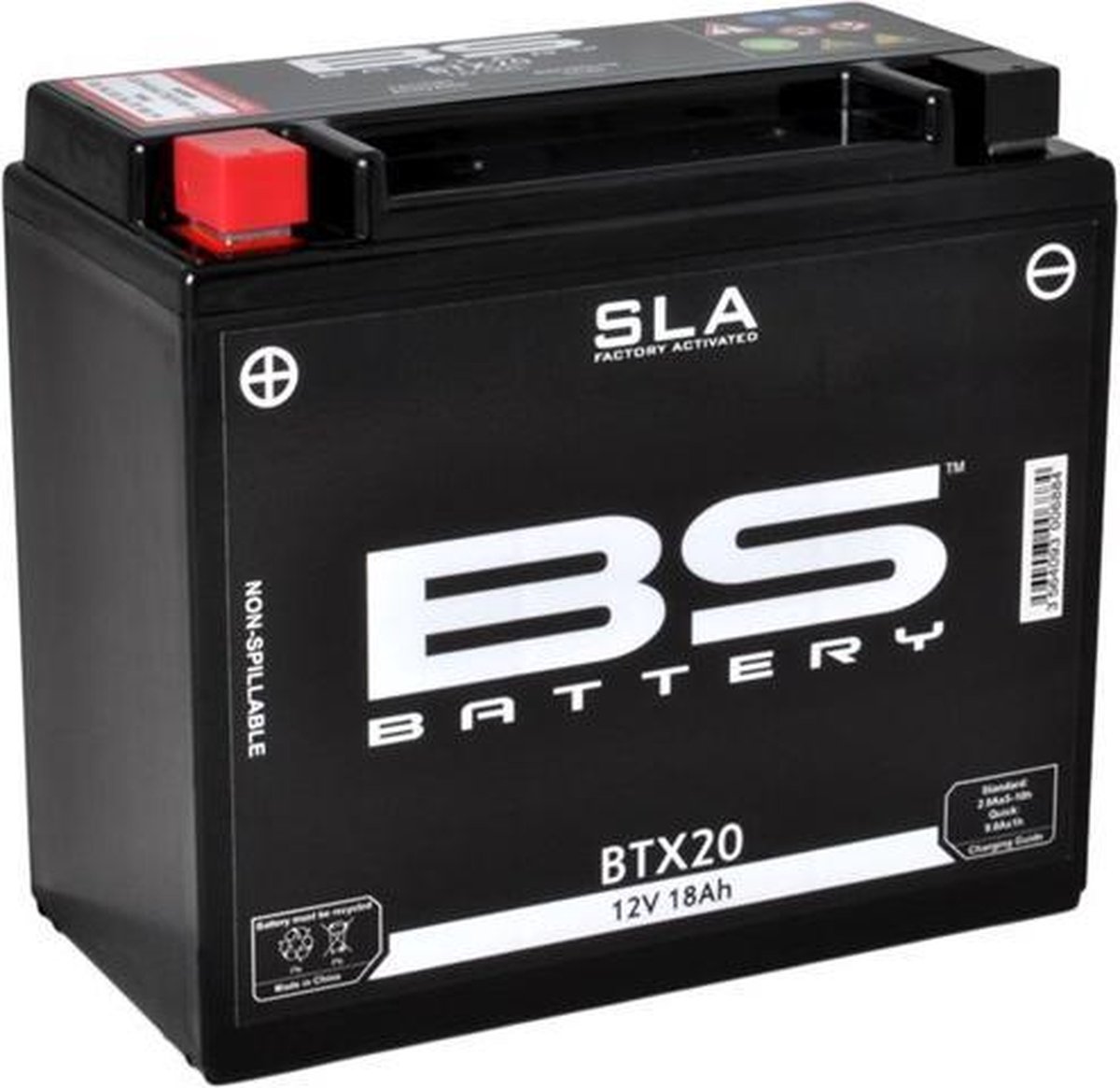 BS BATTERY Sealed battery maintenance free, Batteries for motorcycle & scooter, BTX20H SLA