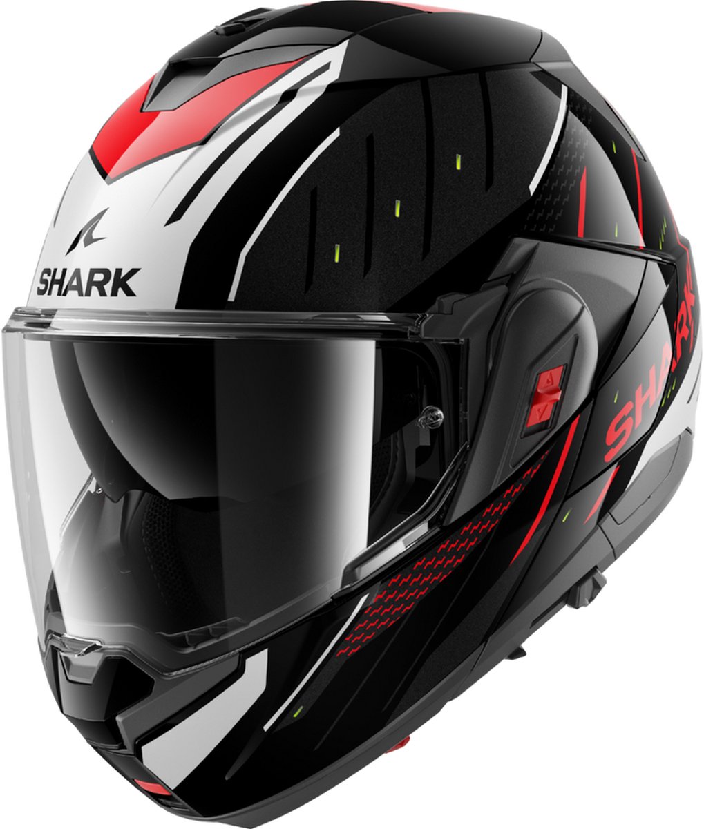 SHARK OXO Rydger, Modular helmet, Black-Silver-Red KSR