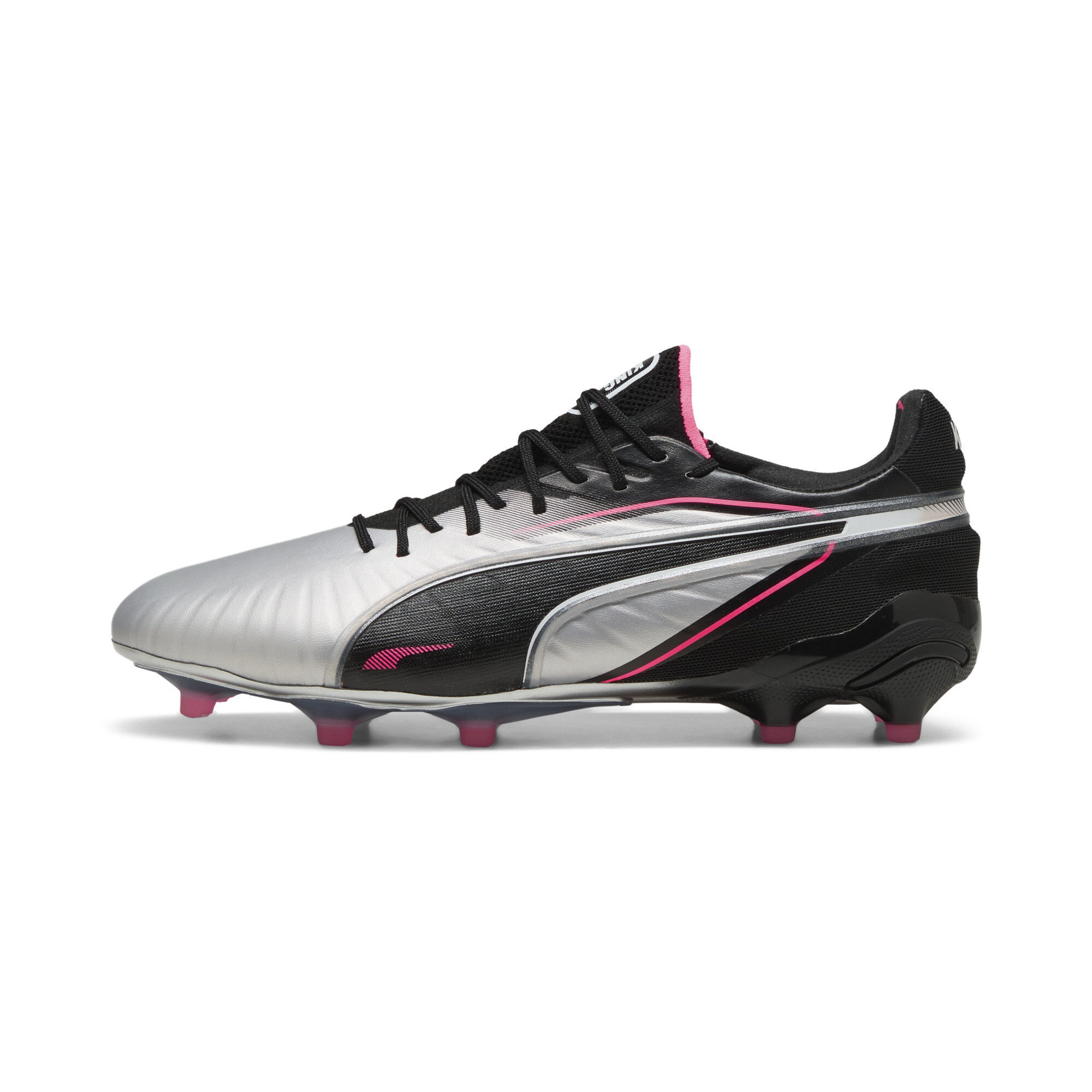 PUMA KING ULTIMATE FG/AG Fußballschuhe Unisex, Schuhe, Silver/Schwarz/Sun Struck, 42.5
