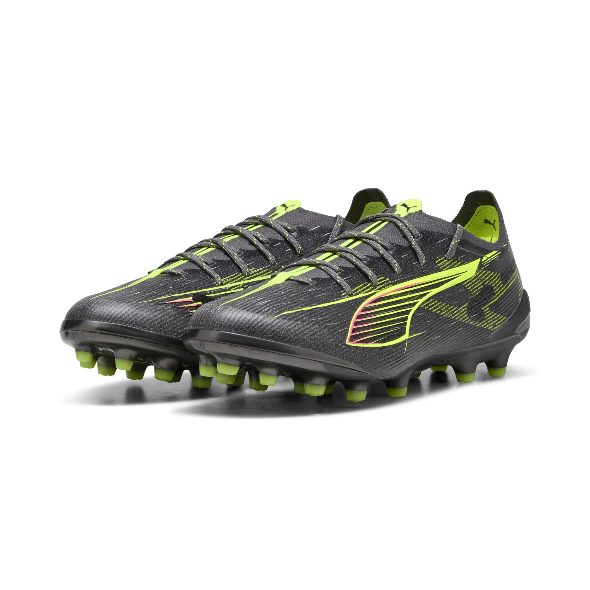 PUMA ULTRA 5 ULTIMATE AG Fußballschuhe Unisex, Sport, Matte Aged Silver/Gelb Alert/Sun Struck, 40