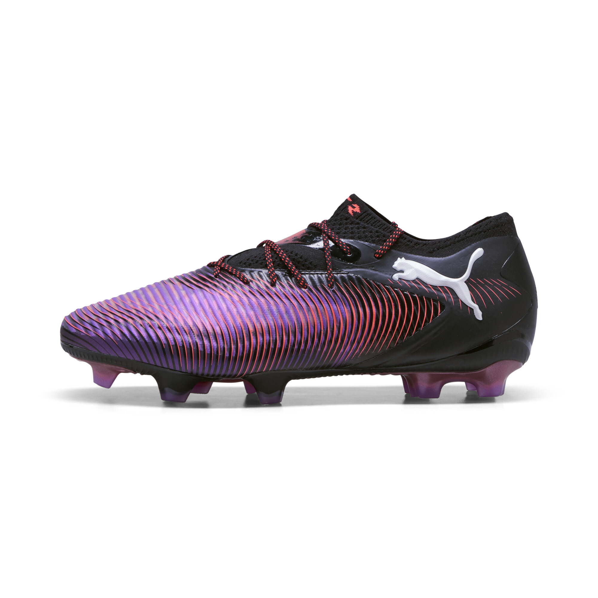 PUMA FUTURE 8 ULTIMATE Low FG Fußballschuhe Unisex, Schuhe, Schwarz/Weiß/Glowing Rot, 43