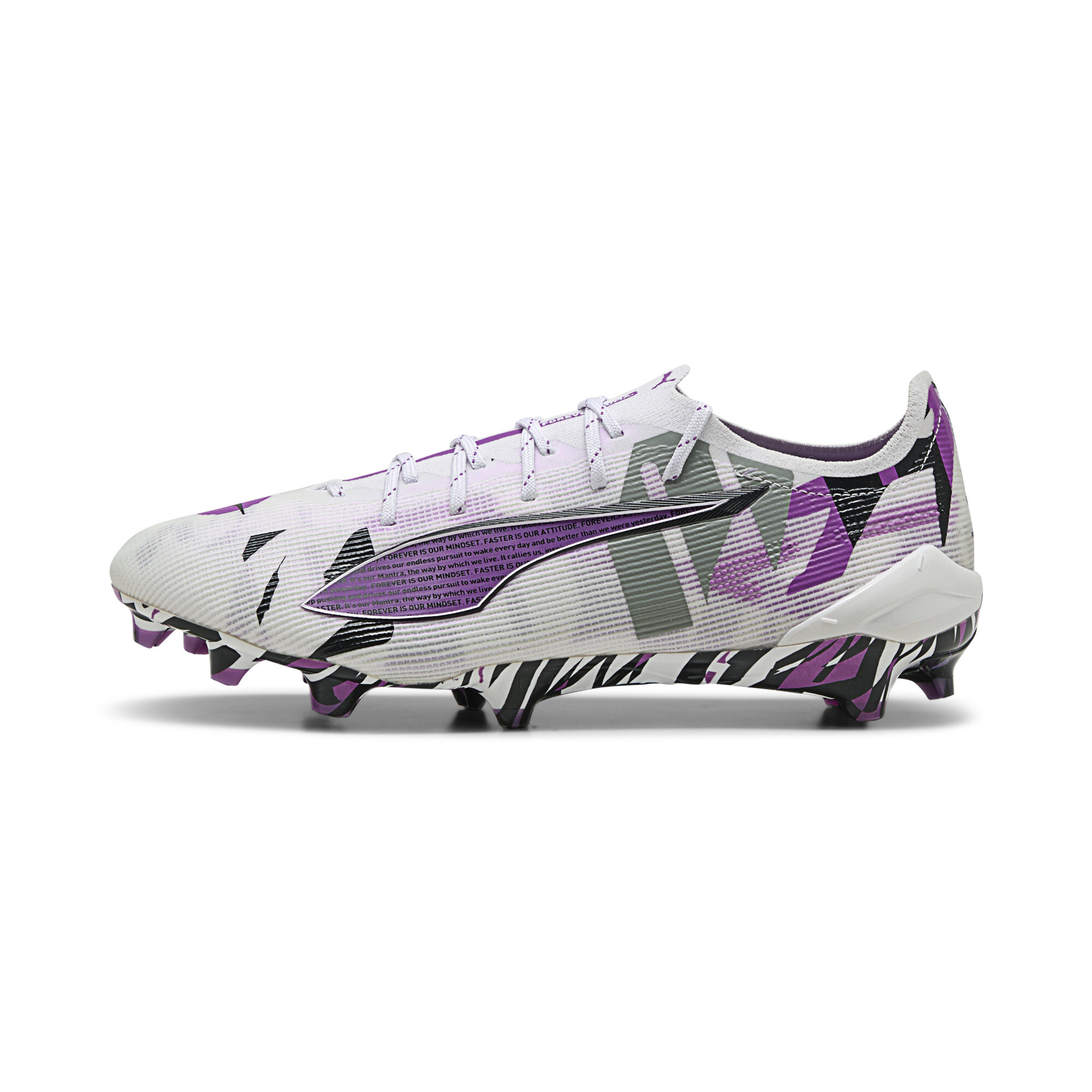 PUMA ULTRA 5 ULTIMATE FOREVER FG Fußballschuhe Unisex, Schuhe, Weiß/Pure Magenta/Feather Grau, 35.5