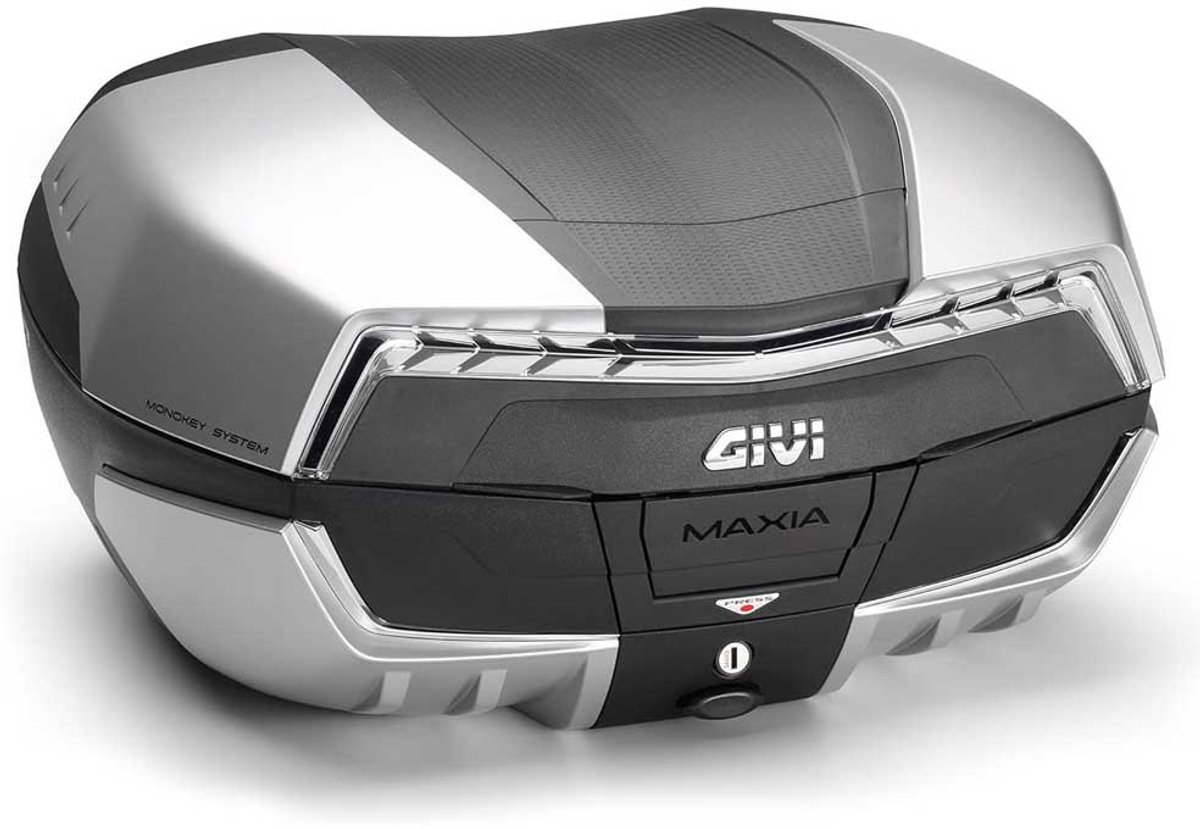 GIVI V58 Maxia 5 Monokey Top Case, boxes and side boxes for motorcycles, fumé reflectors, matt grey finish