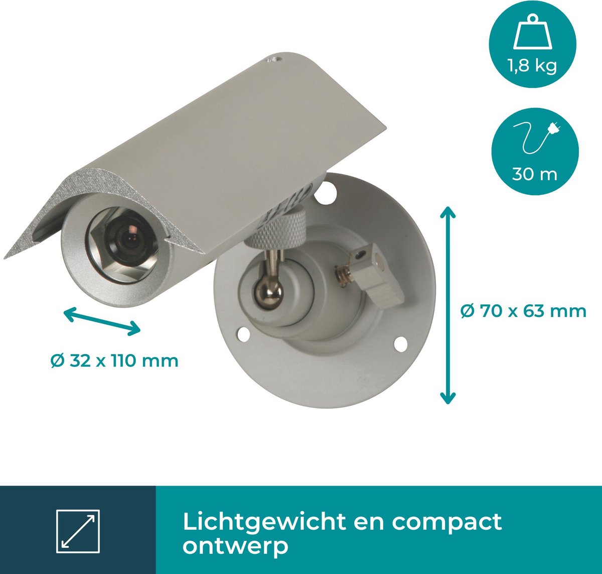Analoge Kamera wasserdicht zylindrisch 750 TV-Linien