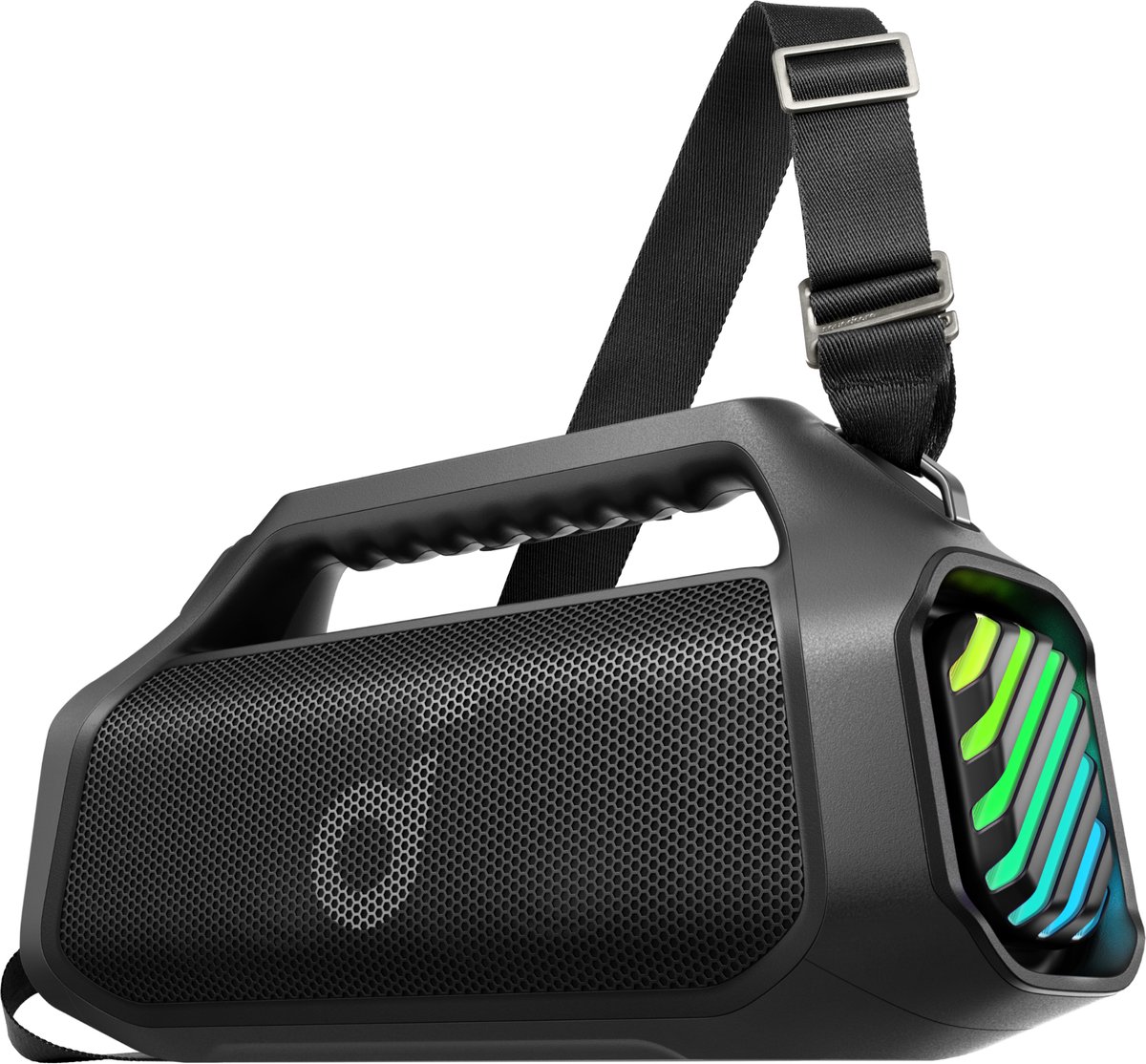 Soundcore Boom 2 Pro schwarz | tragbarer Bluetoothspeaker | 140 Watt | 2+2 Stereoklang | IP68 Schutz | 20 h Musikwiedergabe | dynamisches RGB