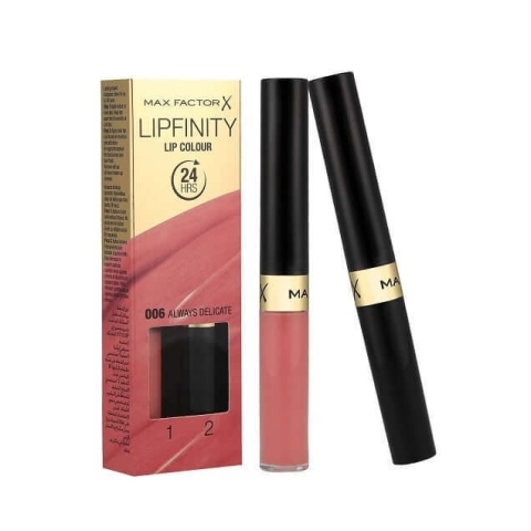 Transferresistenter Lippenstift, Max Factor, Lipfinity, 006 Always Delicate