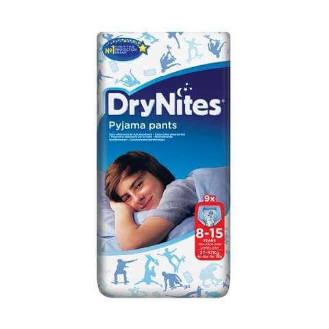 DryNites Jungen Windeln, 8-15 Jahre, 27-57 kg, 9 Stück, Huggies