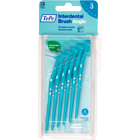 TePe Angle Interdentalbürsten blau 0,6 mm 6 Stück