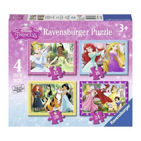 Disney Princess Puzzle, + 4 Jahre, 4 Puzzles, Ravensburger