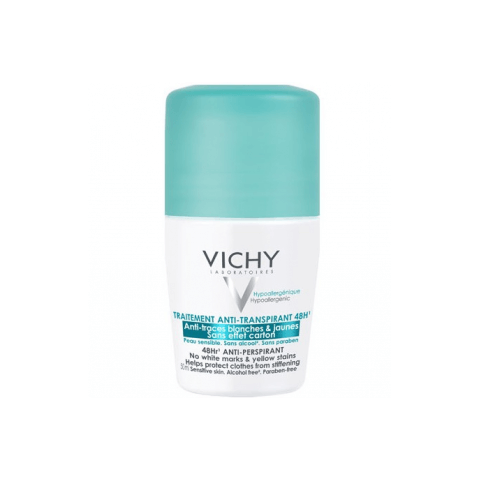 Vichy Antitranspirant Deodorant 48h Anti-Yellow White Stains No Residue Effect 50 ml