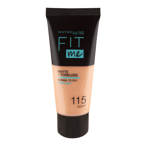 Maybelline New York Fit Me Matte & Poreless Foundation 115 Elfenbein, 30 ml