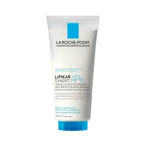 La Roche-Posay Lipikar Syndet AP+ Anti-Irritation Waschcreme für empfindliche Haut, 200 ml