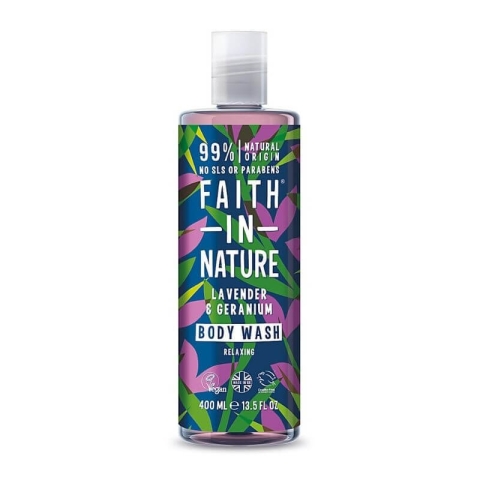Duschgel Lavendel und Muskat x 400ml, Faith in Nature