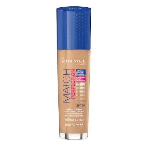 Match Perfection 400 Natürliches Beige Foundation, 30 ml, Rimmel London