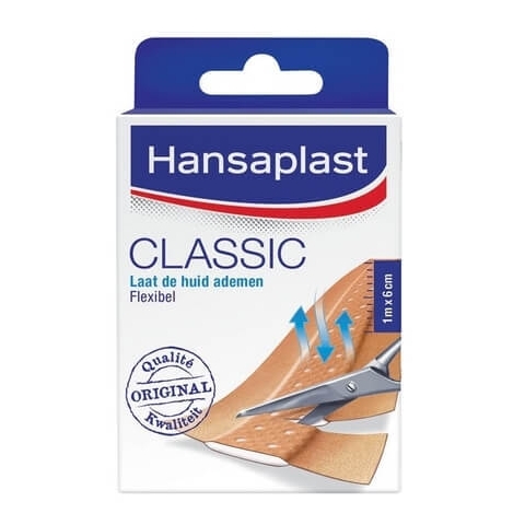 Hansaplast, Classic, Gips, 1m x 6cm