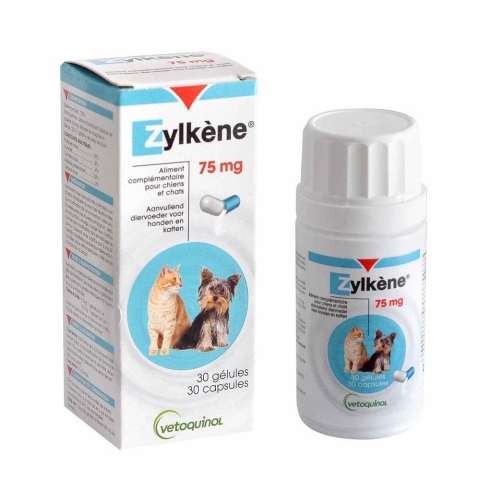 Vetoquinol Zylkène Nahrungsergänzungsmittel mit entspannender Wirkung 75 mg 30 Kapseln