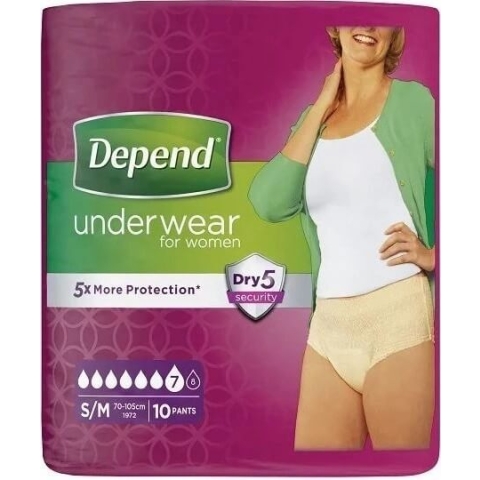 DEPEND NORMAL S/M für Frauen 1×10 Stück, Stretch-Höschen