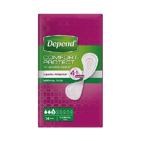 DEPEND NORMAL 1×14 Stück, Inkontinenzeinlagen 9×25 cm