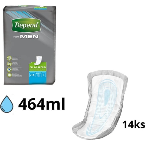 DEPEND FOR MEN 1×14 Stück, Inkontinenzeinlagen