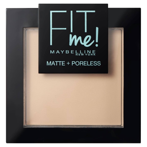 Maybelline Fit Me! Matte and Poreless, mattierender Puder, Nr. 105, Natural Ivory, 9 g