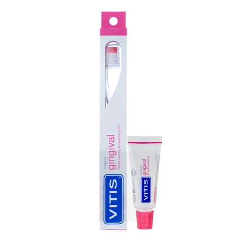 Vitis Gingival, Zahnbürste, weich, 1 Stück + Zahnpasta, 15 ml