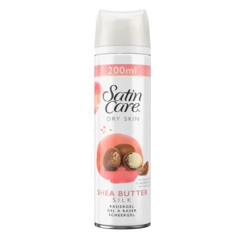 Gillette Satin Care, Rasiergel, Shea Butter, 200 ml