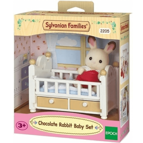 Babybettchen-Set Hasen Schokolade Sylvanian Families, +3 Jahre, Epoche