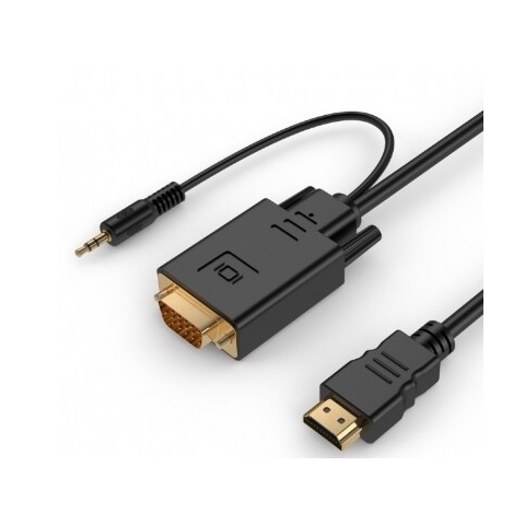 Gembird HDMI zu VGA Mini Jack Konverter 1.8 m schwarz