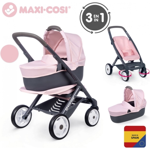 Kinderwagen und Kinderwagen für Puppen Smoby Maxi Cosi Combi 3 in 1 Grün