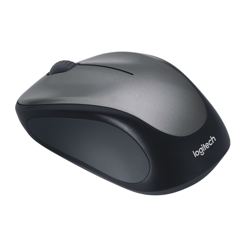 Wireless Mouse M235 Kompakt mit komfortablen seitlichen Grifflächen aus Gummi - Grau