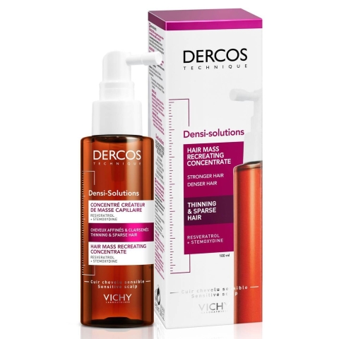 Vichy Dercos Behandlung für schütteres und dünner werdendes Haar mit Densi-Solutions Verdichtungseffekt, 100 ml