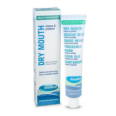 Sanfte Zahnpasta für den trockenen Mund, 50 ml, bioXtra