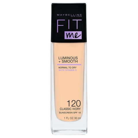Maybelline Fit Me Luminous + Smooth Foundation Rozwietlajcy Podkad 120 Classic Ivory, 30ml----Neuer Name: Maybelline Fit Me Luminous + Smooth