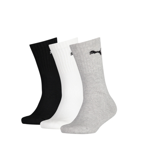 Licence Puma Junior Sportsocken 3er-Pack Für Für Kinder | Grey/White/Black | Größe: 35-38