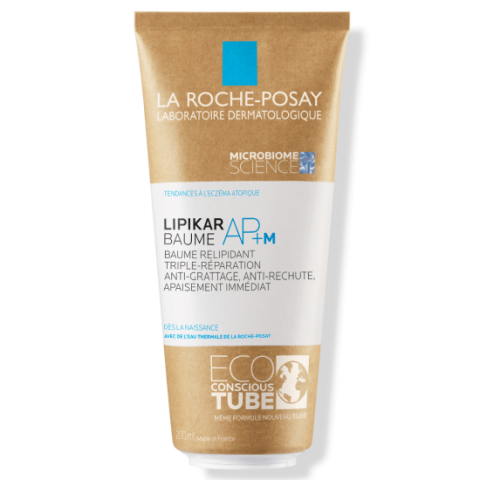 La Roche-Posay Lipikar Baume AP+M Balsam mit dreifacher Wirkung gegen trockene Hautstellen, Eco Tube, 200 ml