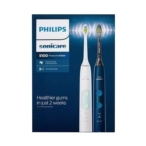 Philips Sonicare 5100 HX6851/34 1+1 1×1 Set, Schallzahnbürste 2 Stück