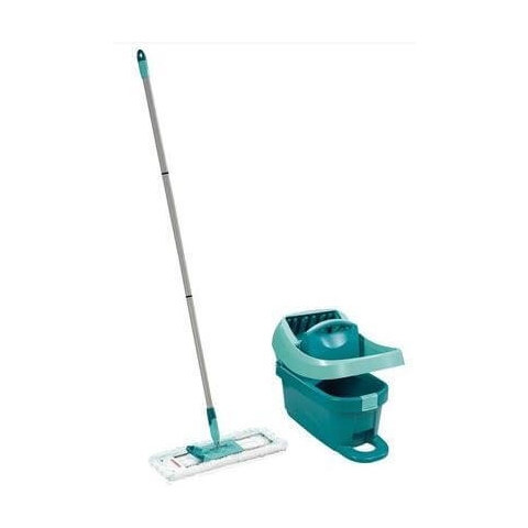 Leifheit Profi Profi Mop + Profi Eimer Set mit Beinpresse mit Rädern 2 Stück