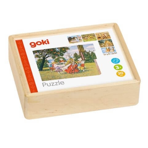 Holzwürfelpuzzle, +3 Jahre, Geschichten aus der Kindheit, Goki