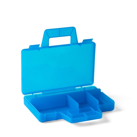 Tragbare Sortierbox in transparentem Blau