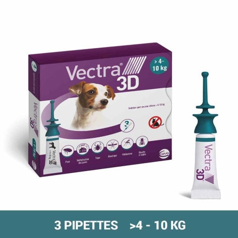 Ceva Vectra Spot-on Lösung für Hunde >4-10 kg 3 Pipetten