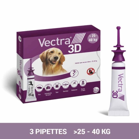 Ceva Vectra Spot-on Lösung für Hunde >25-40kg 3 Pipetten