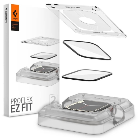 Spigen ProFlex EZ Fit Hybridglas für Apple Watch 7 / 8 (45 mm) - 2 Stk