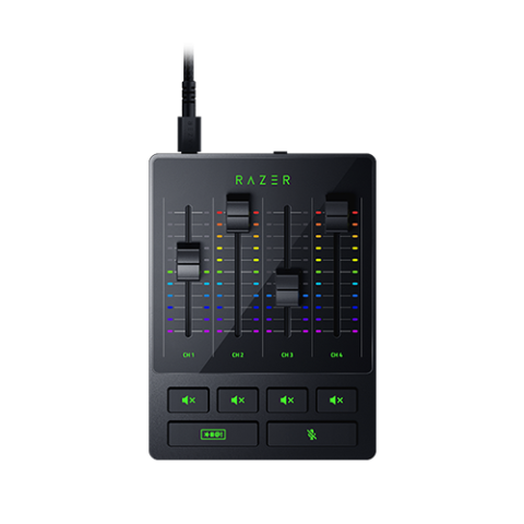 Razer Audio Mixer - All-in-one Analog Mixer for Broadcasting and Streaming - Analog Audio Mixer - 4-channel Interface with Mute Buttons - XLR Input with Preamp