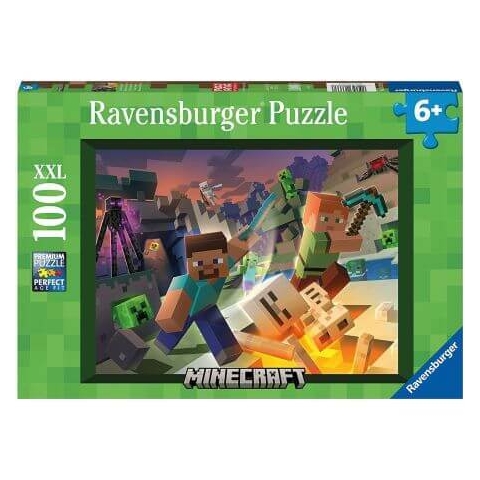 MineCraft Monster Puzzle, + 6 Jahre, 100 Teile, Ravensburger