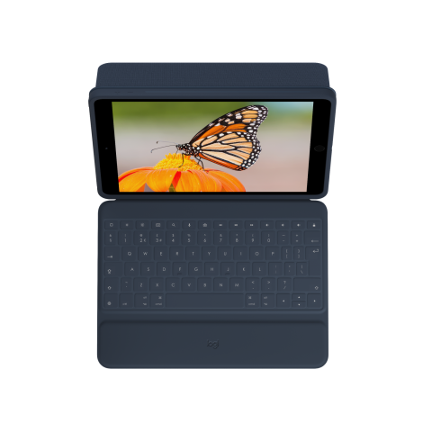 Rugged Combo 3 Nur für den Unterricht. Schutzcase mit integrierter Tastatur für iPad (7., 8. und 9. Generation) - ClassicBlue UK English (QWERTY) Für Privatanwender